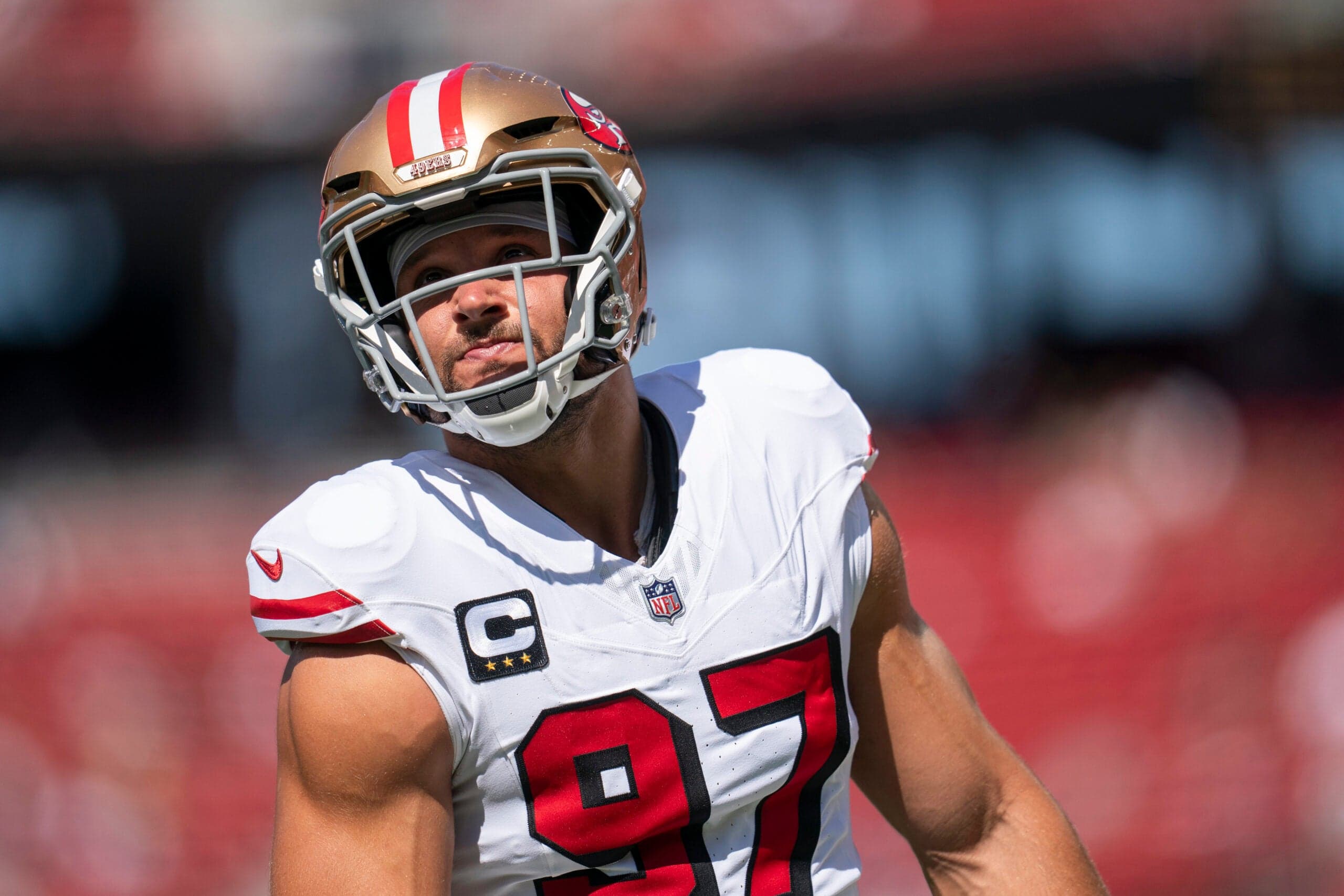 San Francisco 49ers star pass rusher Nick Bosa is officially on a list no one ever thought he would be a part of
