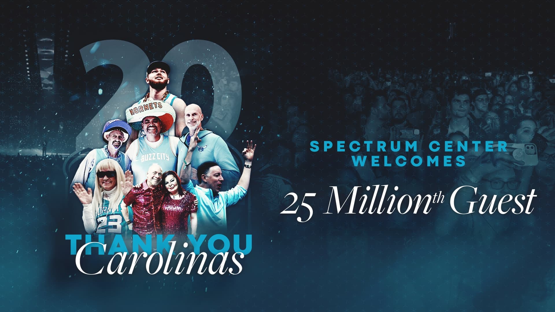 Spectrum Center Celebrates 25 Millionth Guest At Tonight's Charlotte Hornets Game | Charlotte Hornets