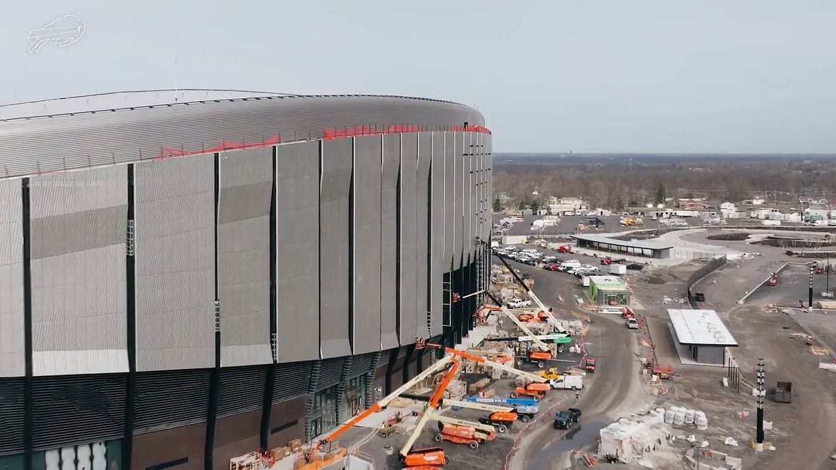Buffalo Bills reach major milestone in construction of their $2.1 billion stadium as new footage emerges | Daily Mail Online