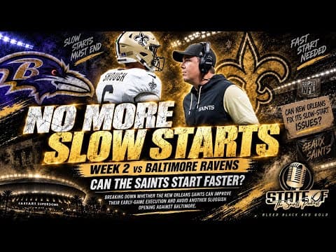 SAINTS vs RAVENS: NO MORE SLOW STARTS! Can New Orleans SHOCK Baltimore in Week 2? - BVM Sports