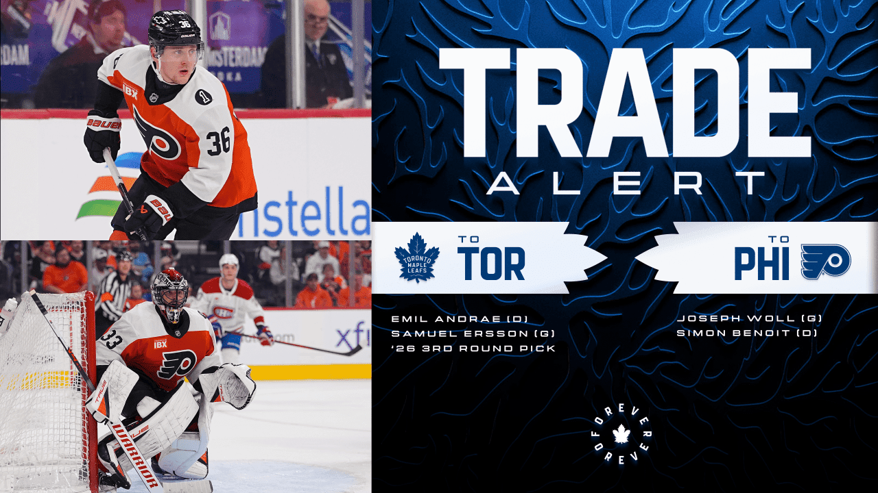 Maple Leafs Complete Trade with Philadelphia | Toronto Maple Leafs