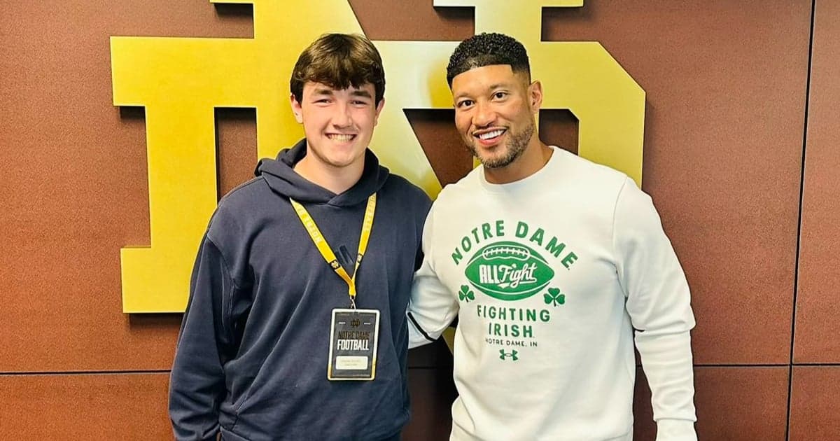 Why 2028 kicker Owen Davies committed to Notre Dame football