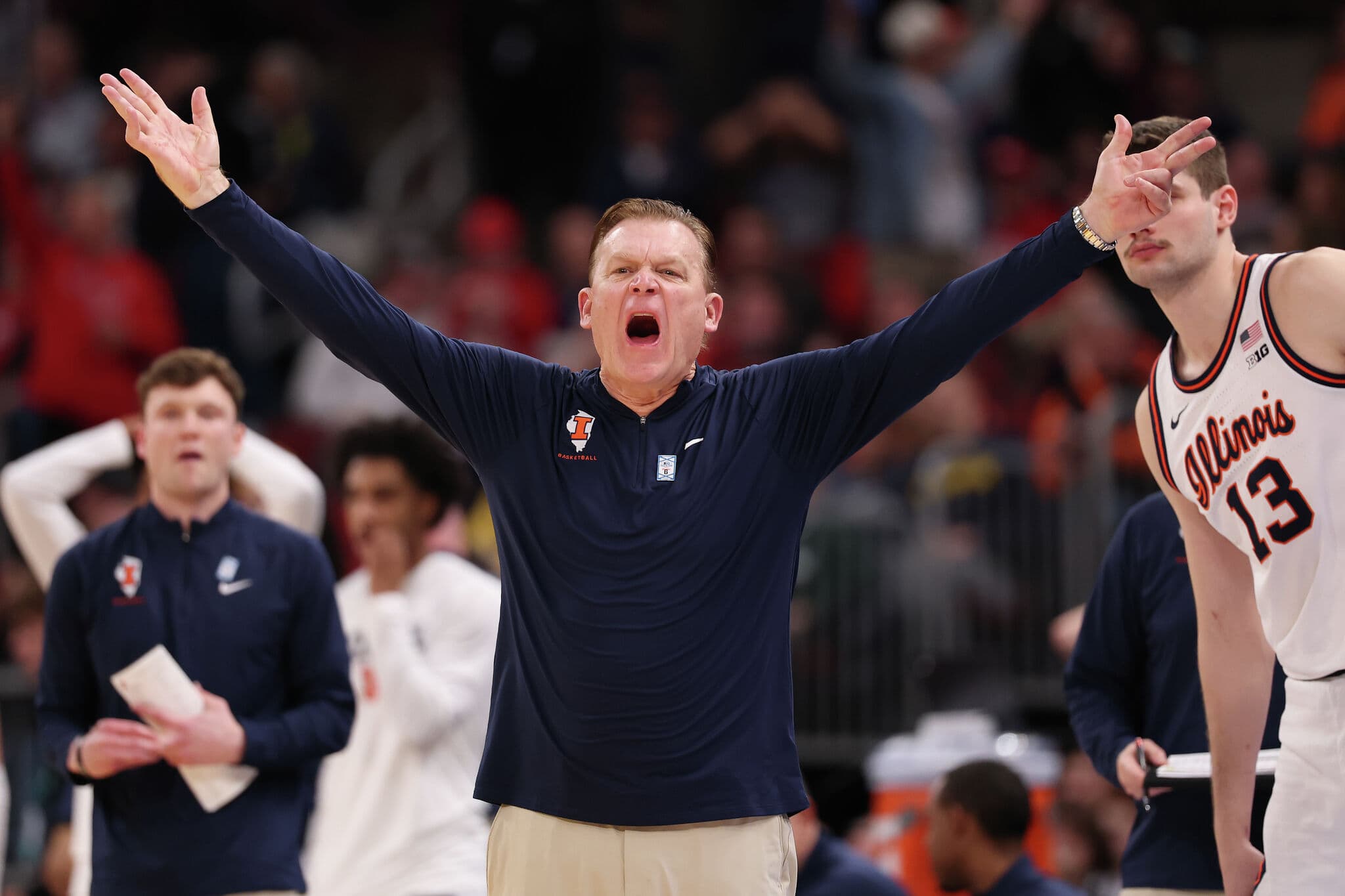 Illinois' Brad Underwood says he sent unrepeatable text to Penn coach