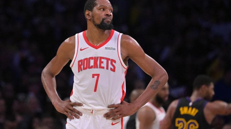 What happened in Rockets' tense team meeting after Kevin Durant burner leak? Details emerge after first-round exit - Yahoo Sports