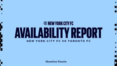 Availability Report | Ten Absent vs. Toronto | New York City FC