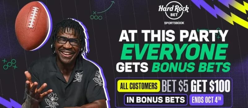 Hard Rock Bet Promo Code: Bet $5, Get $100 in Bonus Bets | RotoWire