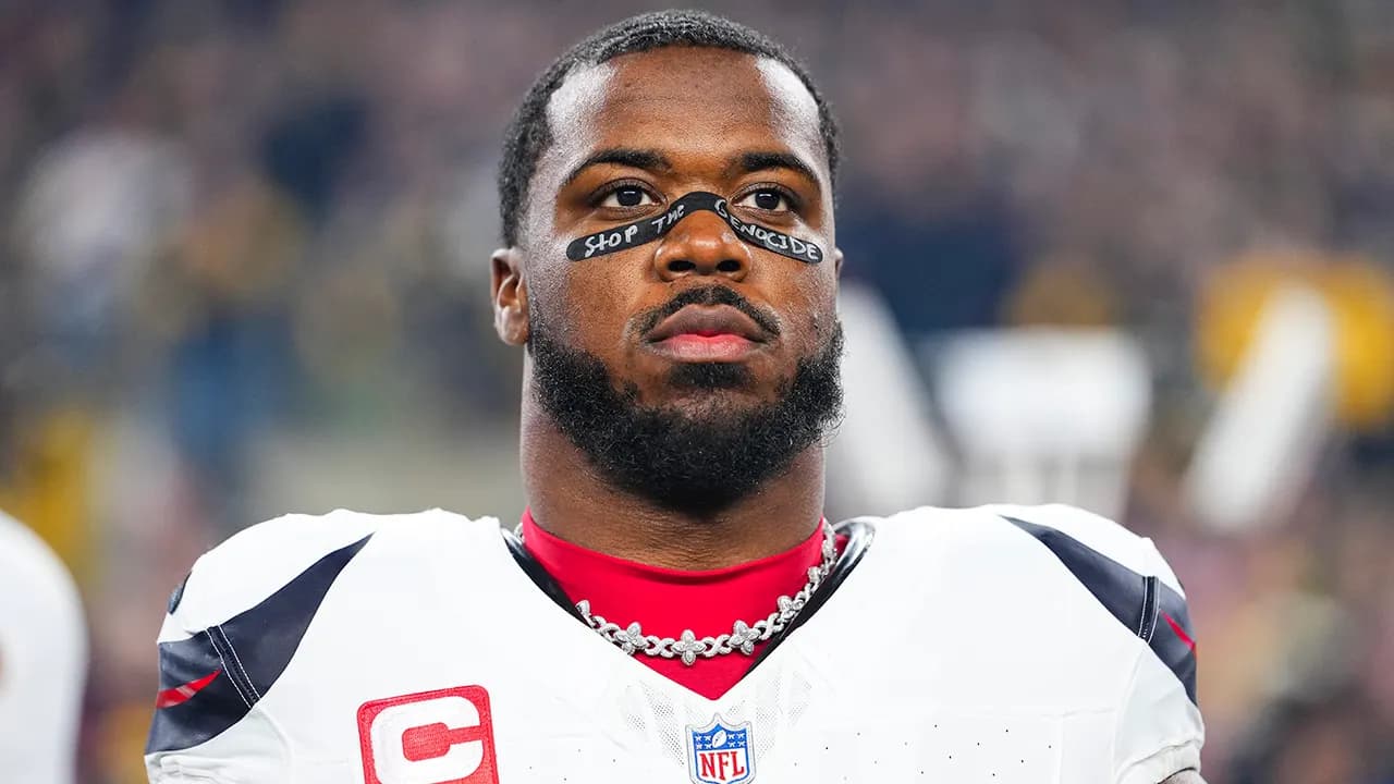 Texans' Azeez Al-Shaair to be fined once again by NFL for wearing Pro-Palestinian personal message on eyeblack | OutKick