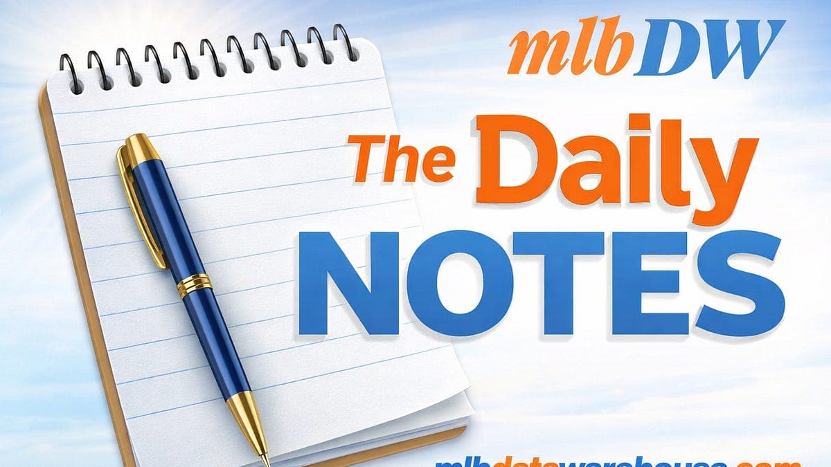 MLB Daily Notes - June 15 - by Jon A - MLB Data Warehouse